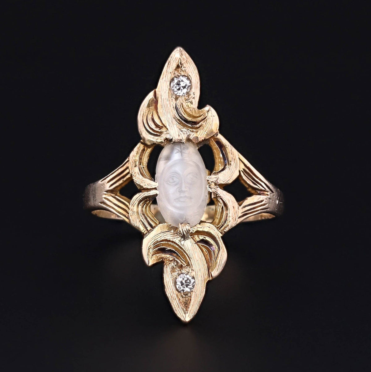 Man in the Moon Ring | Antique Ring - Trademark Antiques