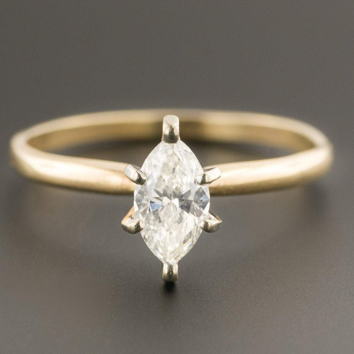 Marquise Cut Diamond Ring | Diamond Engagement Ring - Trademark Antiques