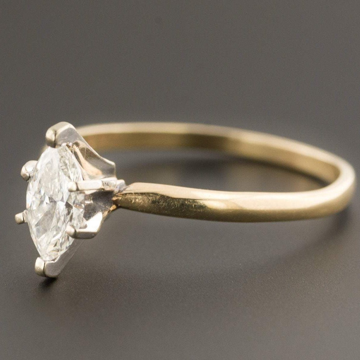 Marquise Cut Diamond Ring | Diamond Engagement Ring - Trademark Antiques