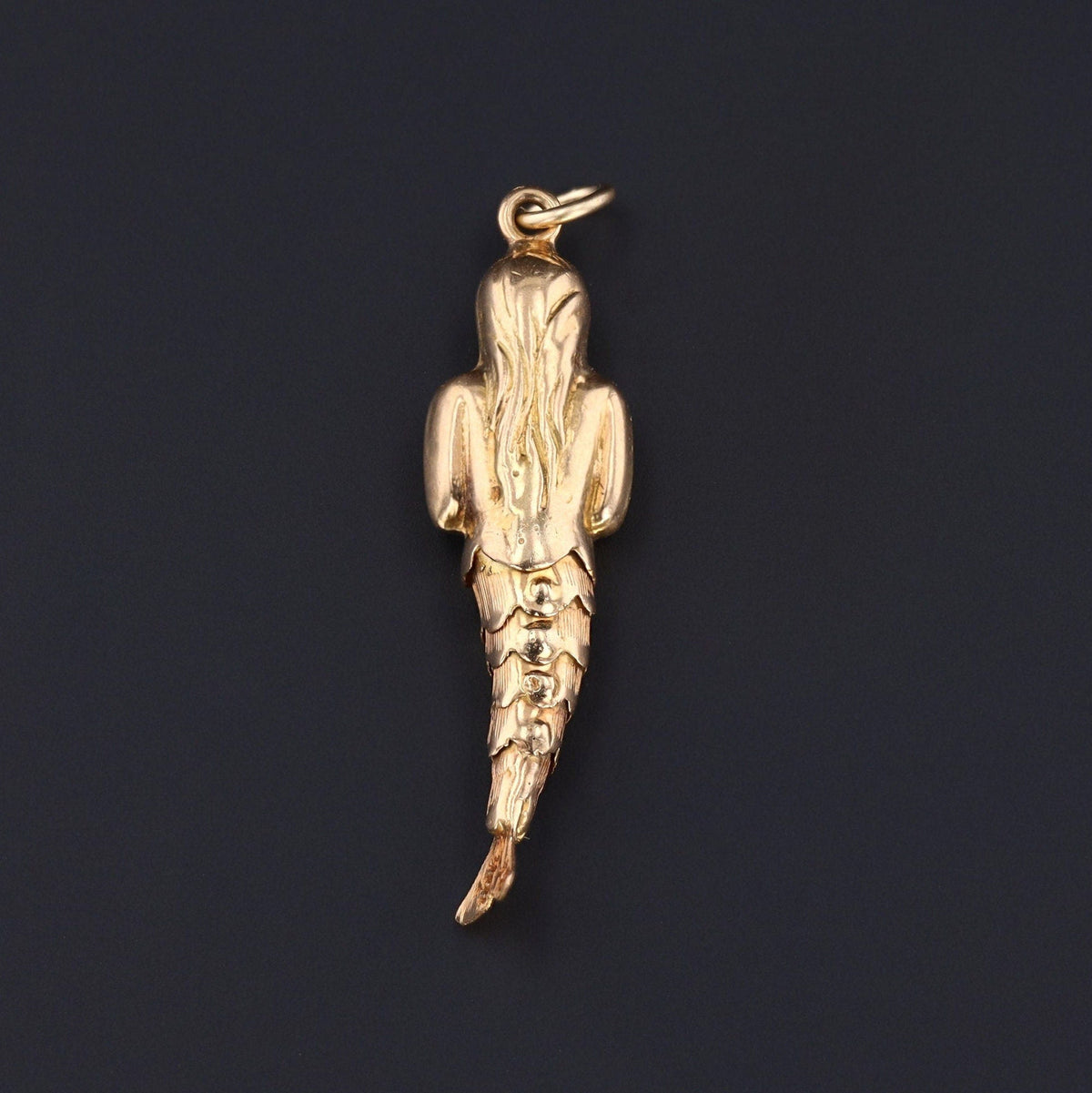 Mermaid Pendant | 18K Gold Mermaid - Trademark Antiques