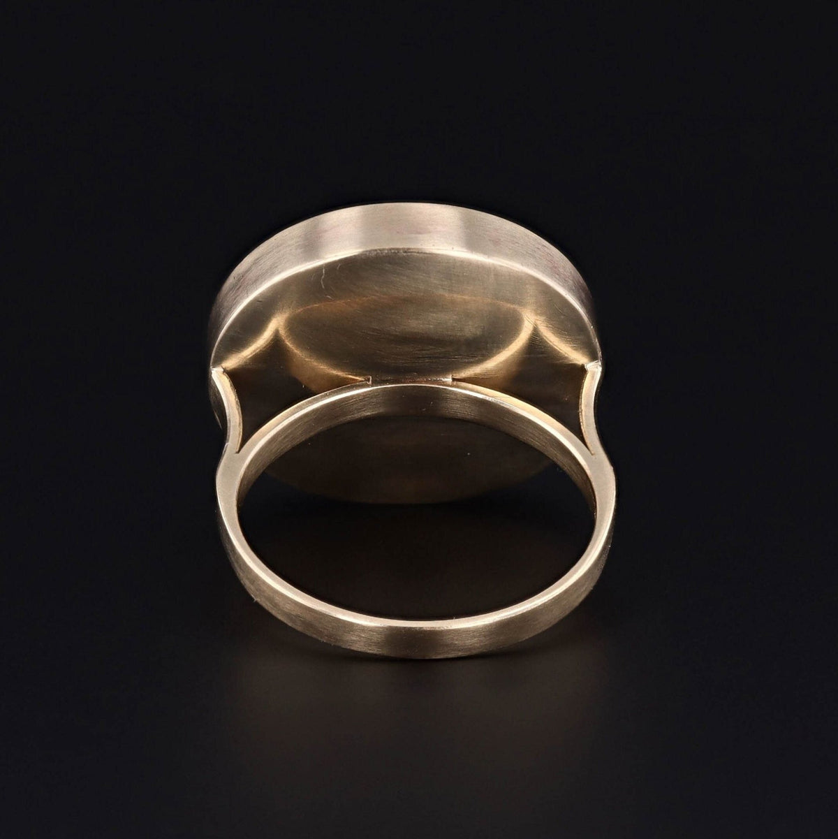 Micromosaic Bird Ring in 14k Gold Converted from an Antique Pin - Trademark Antiques