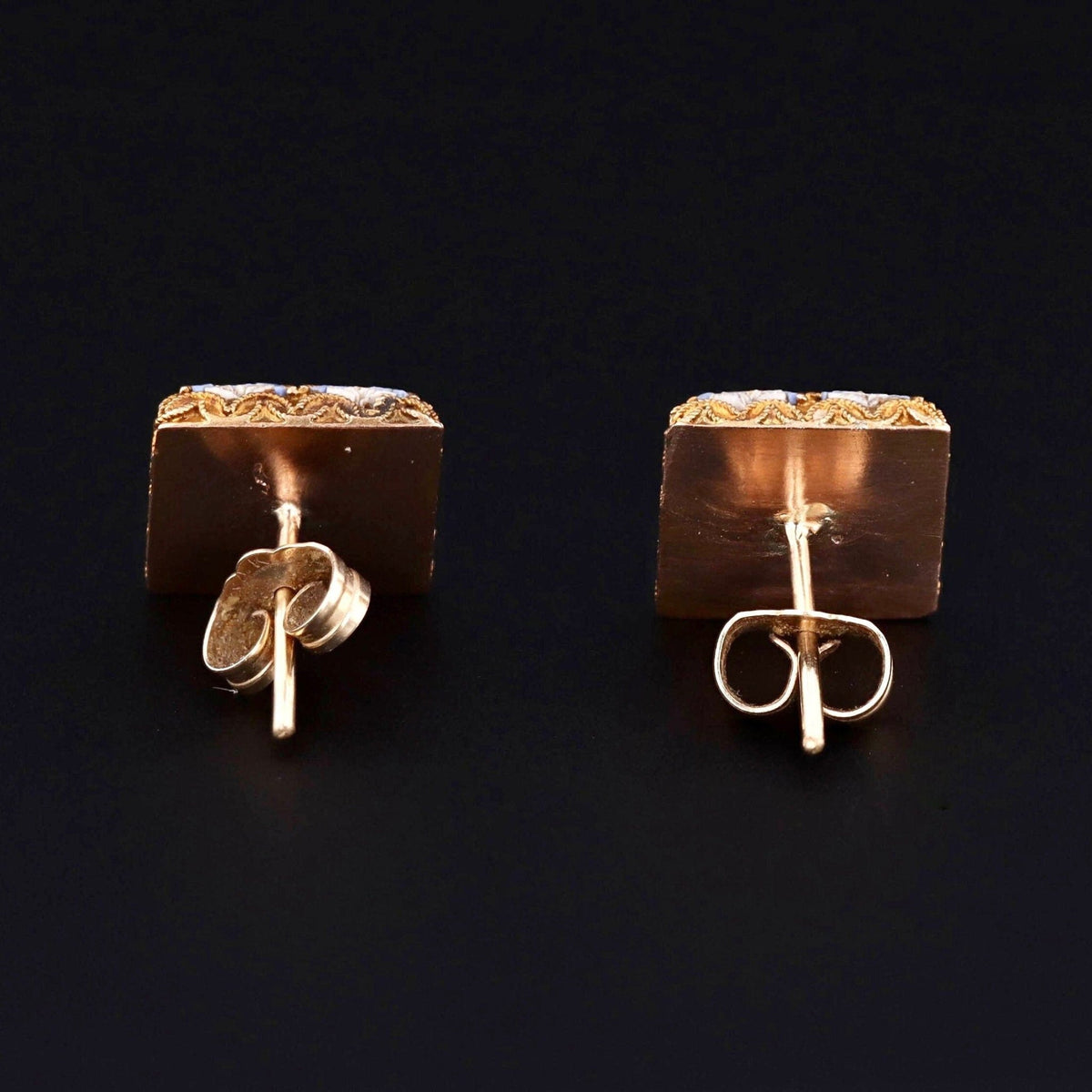 Micromosaic Earrings | Antique Micromosaic Earrings - Trademark Antiques