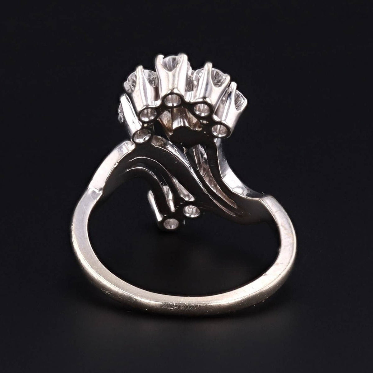 Mid - Century Certified Diamond Engagement Ring of 14k White Gold - Trademark Antiques