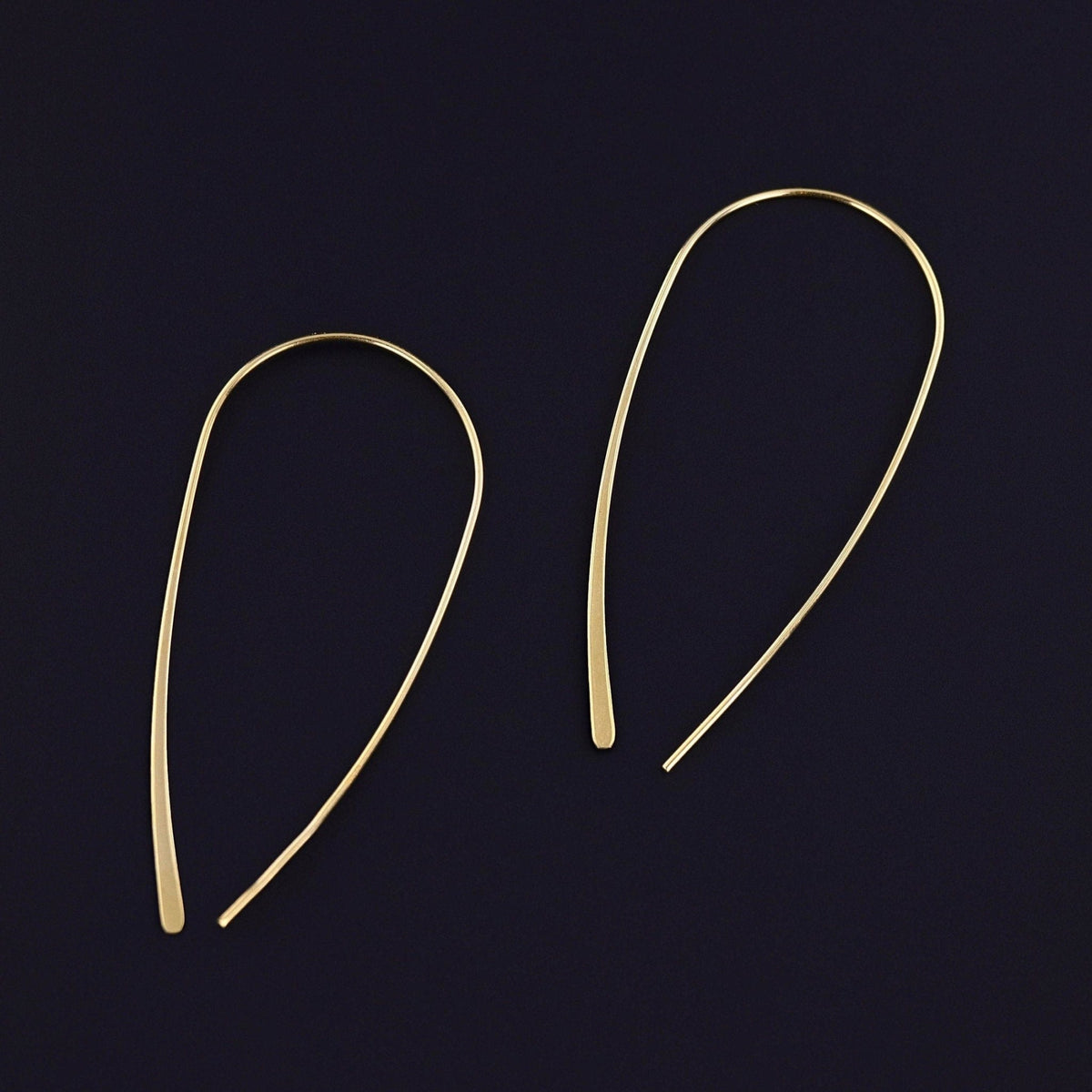 Modern Gold Threader Earrings of 14k Gold - Trademark Antiques