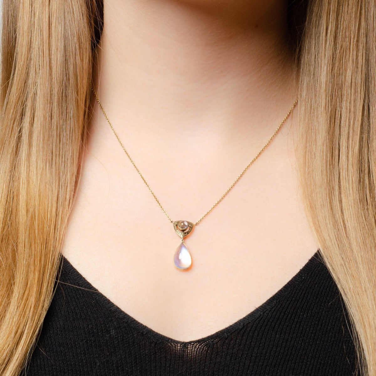 Moonstone Neckalce | Antique Necklace - Trademark Antiques
