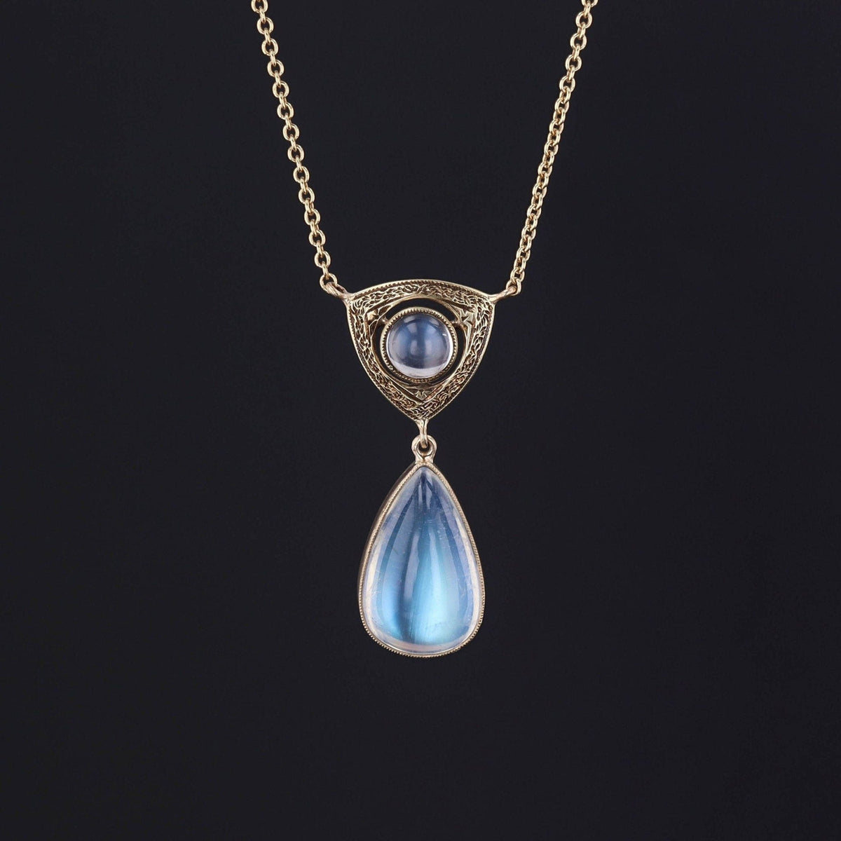 Moonstone Neckalce | Antique Necklace - Trademark Antiques