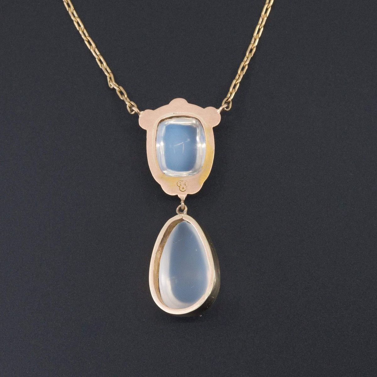 Moonstone Necklace | 14k Gold Moonstone Necklace - Trademark Antiques