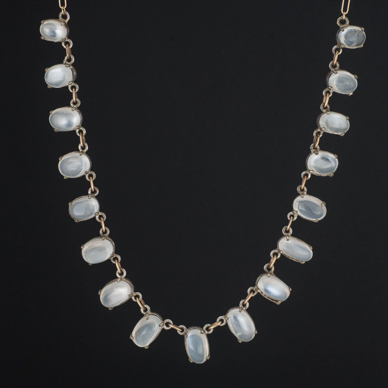 Moonstone Necklace | 14k Gold & Silver Necklace - Trademark Antiques
