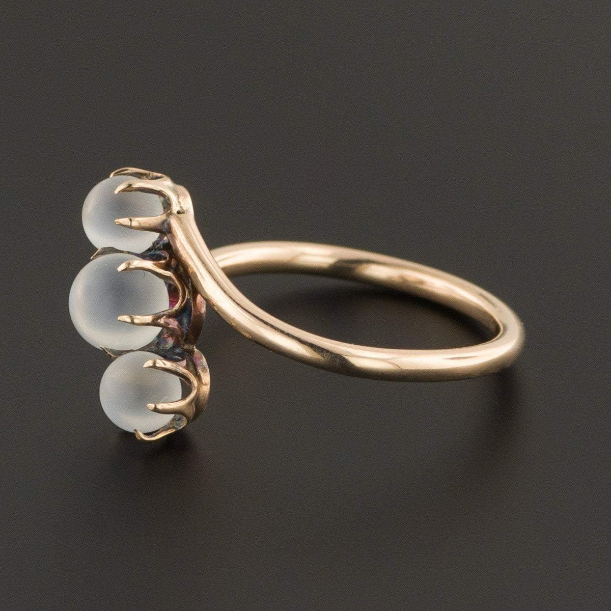 Moonstone Ring | 10k Gold Moonstone Ball Ring - Trademark Antiques