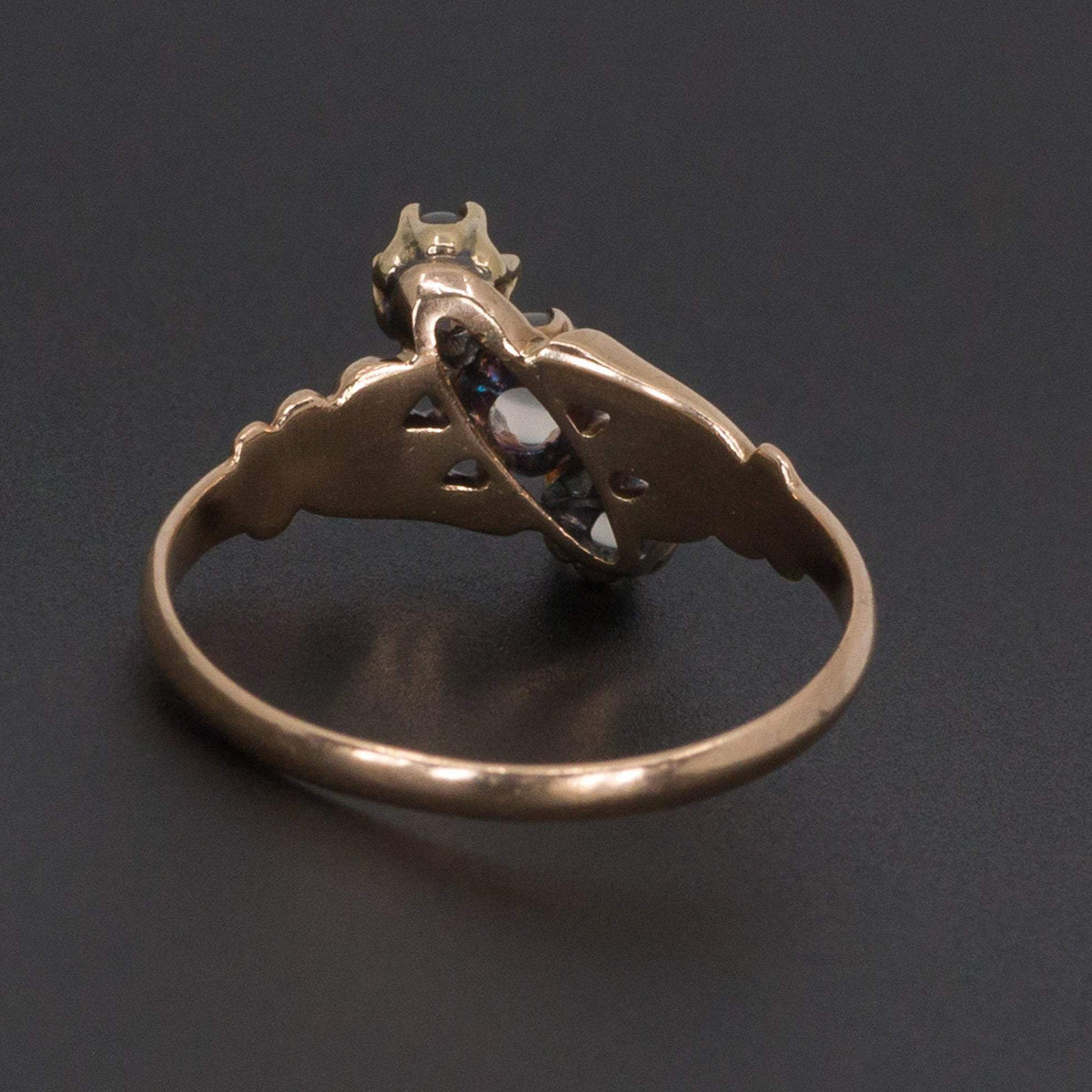 Moonstone Ring | 10k Gold Moonstone Ball Ring - Trademark Antiques