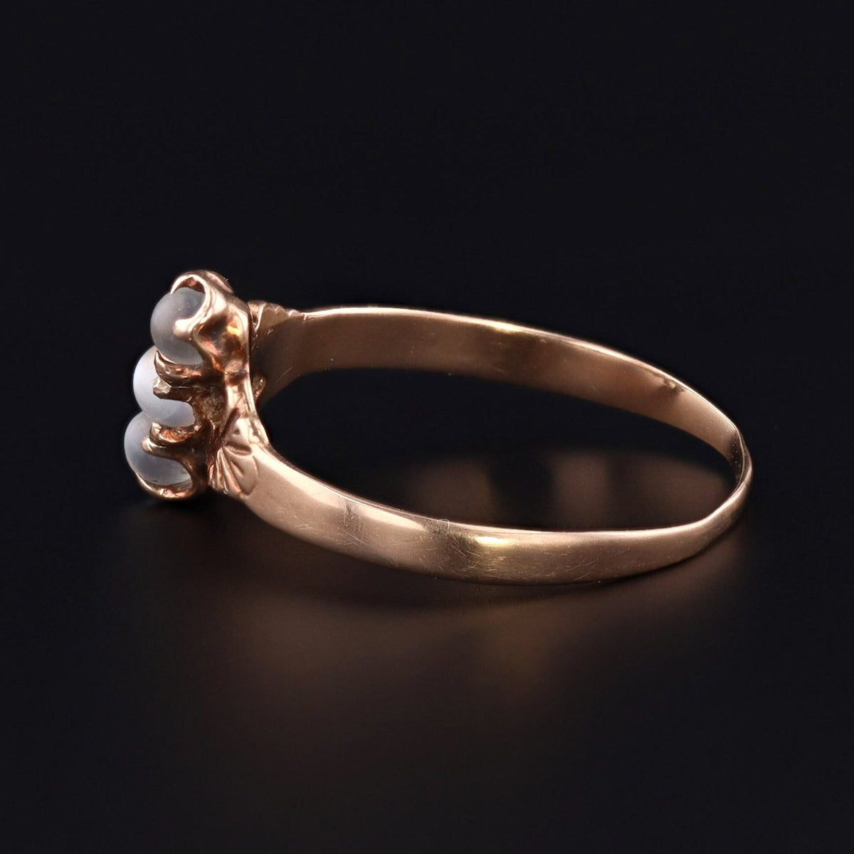 Moonstone Ring | 10k Gold Moonstone Ball Ring - Trademark Antiques