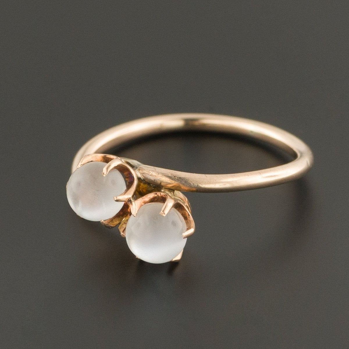 Moonstone Ring | 14k Gold Moonstone Ball Ring - Trademark Antiques