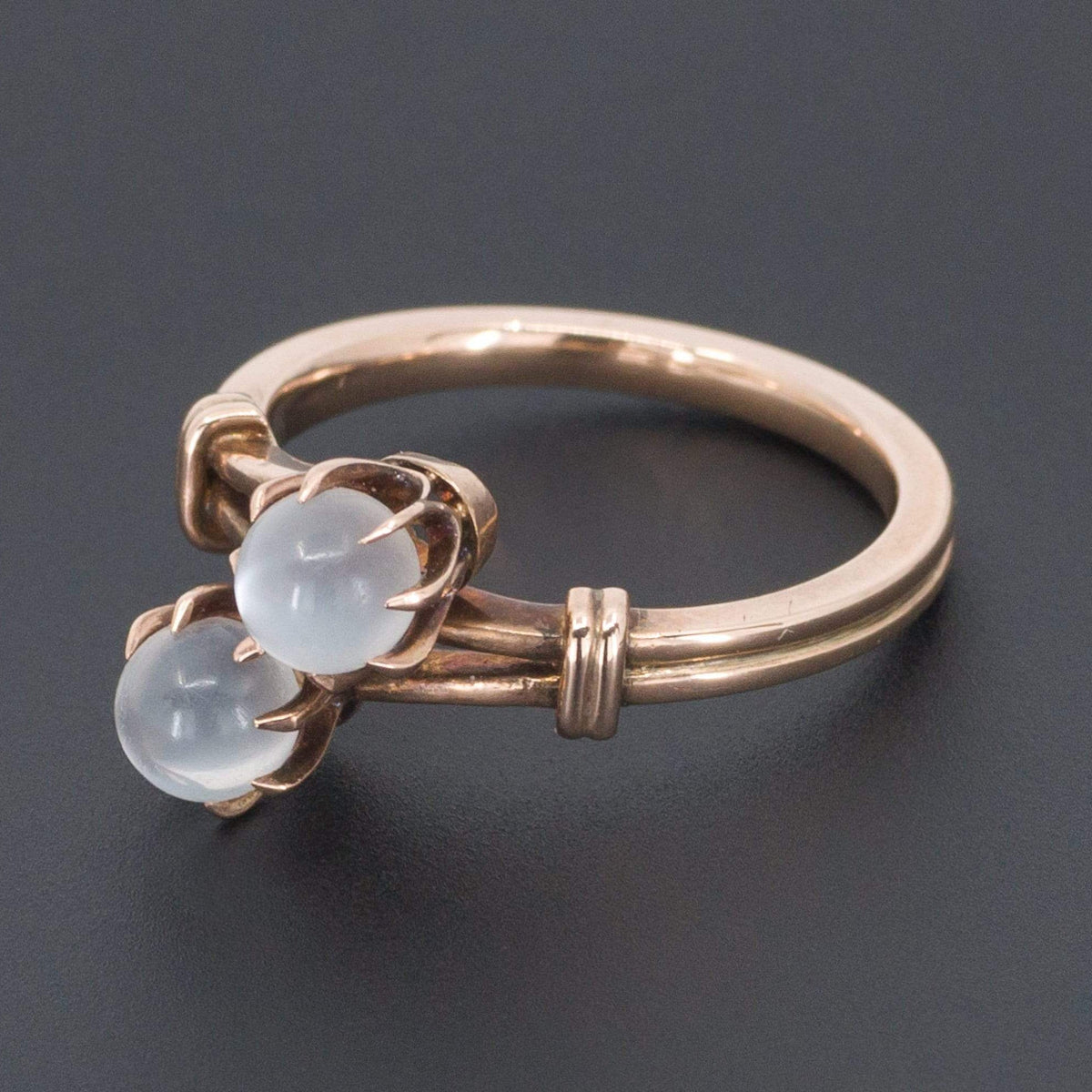 Moonstone Ring | 14k Gold Moonstone Ball Ring - Trademark Antiques