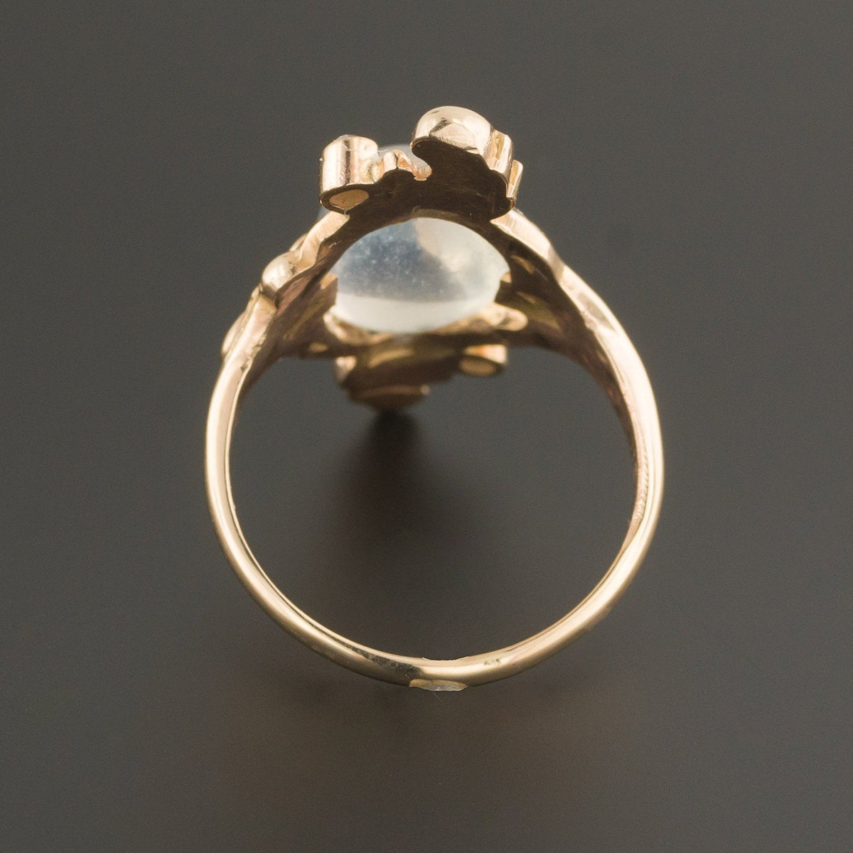 Moonstone Ring | Antique Moonstone &amp; Diamond Ring - Trademark Antiques