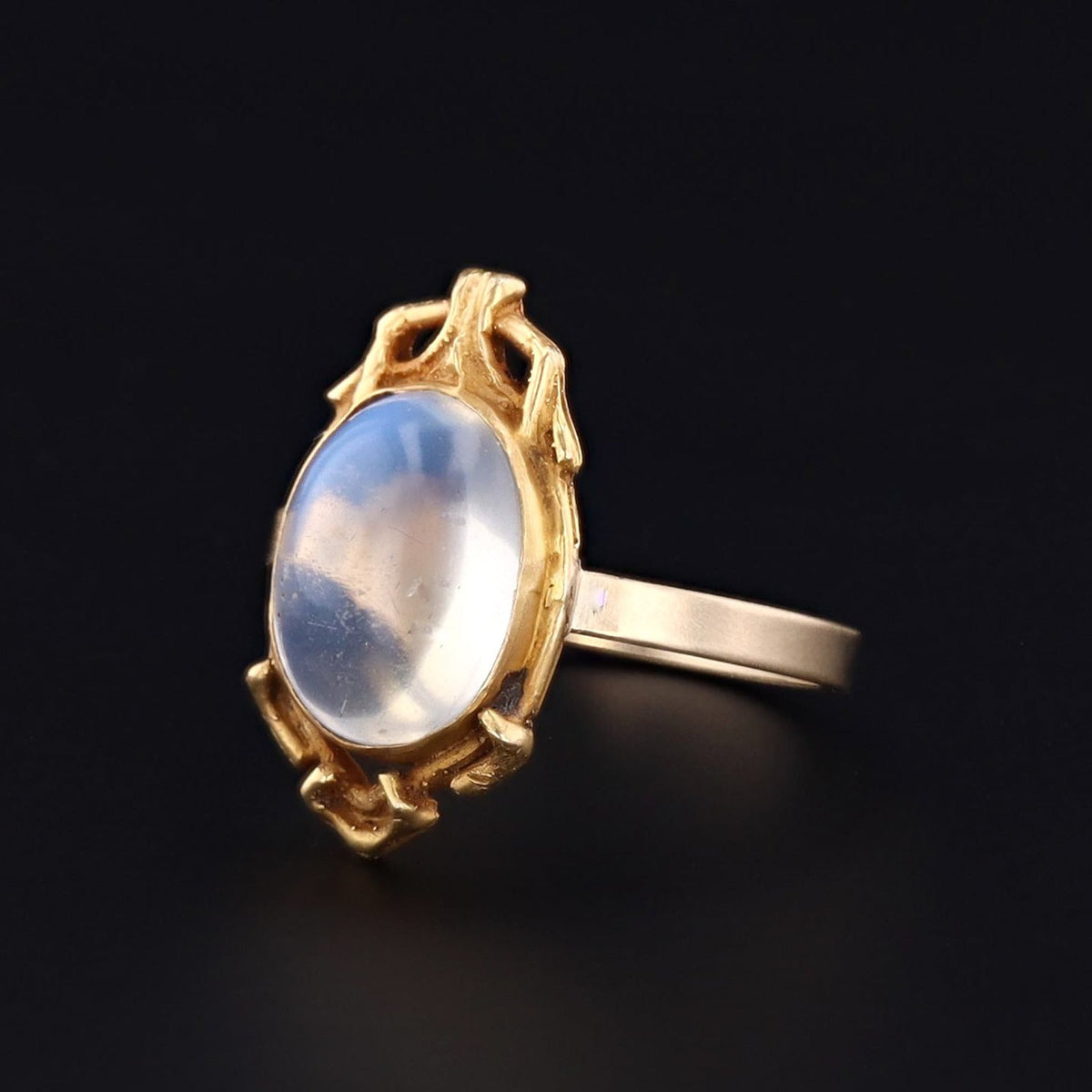 Moonstone Ring | Antique Pin Conversion - Trademark Antiques