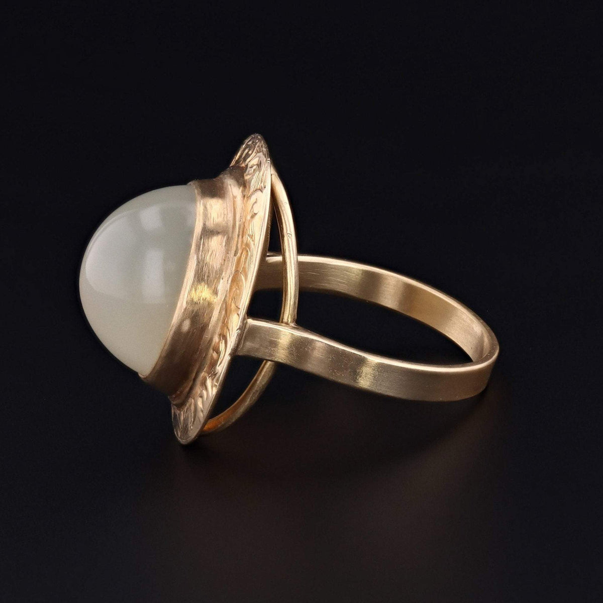 Moonstone Ring | Antique Pin Conversion - Trademark Antiques