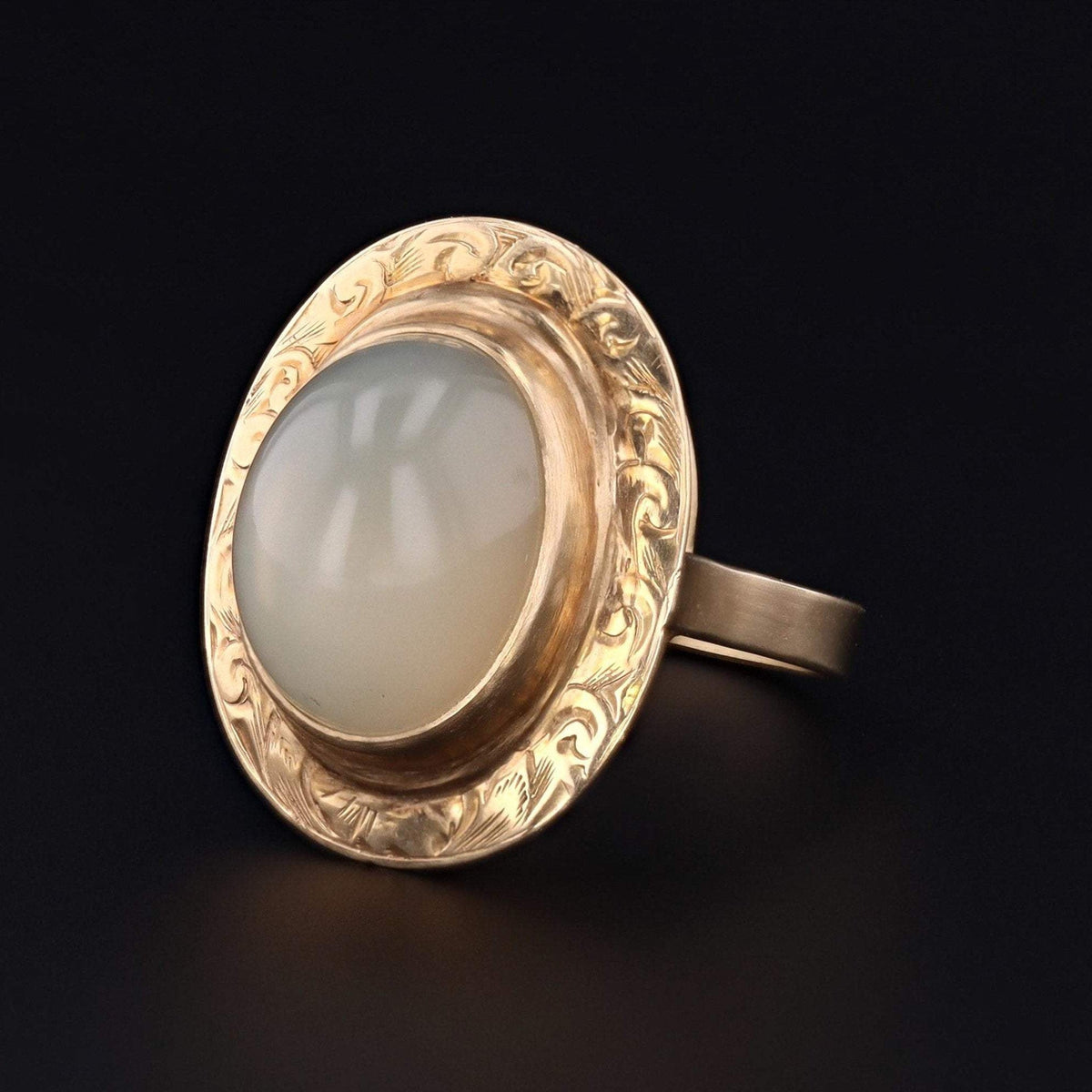 Moonstone Ring | Antique Pin Conversion - Trademark Antiques