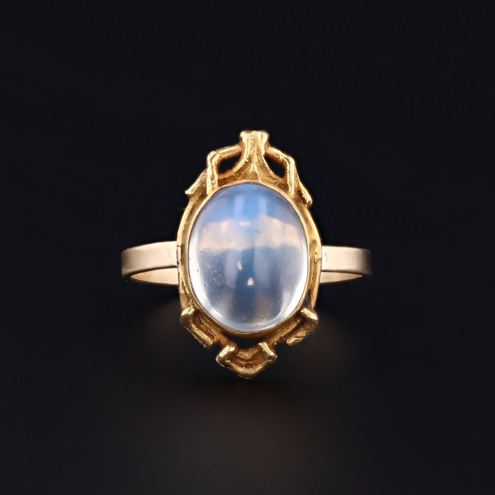 Moonstone Ring | Antique Pin Conversion - Trademark Antiques