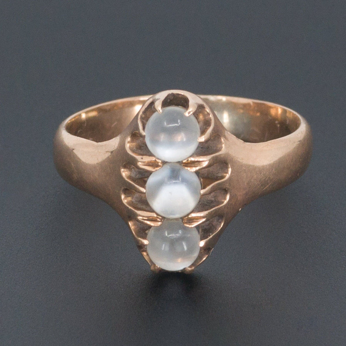 Moonstone Ring | Moonstone Ball Ring - Trademark Antiques