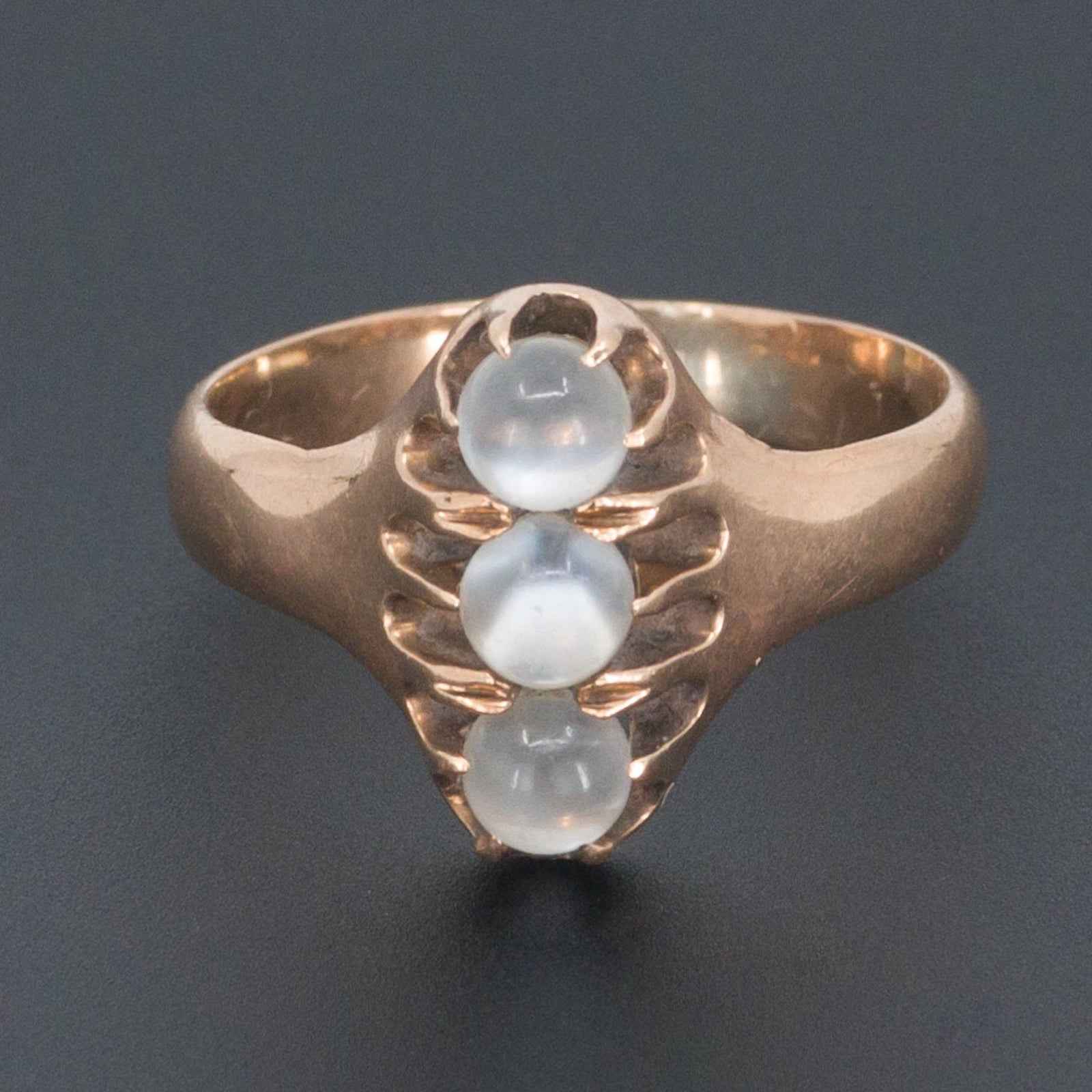 Moonstone Ring | Moonstone Ball Ring - Trademark Antiques