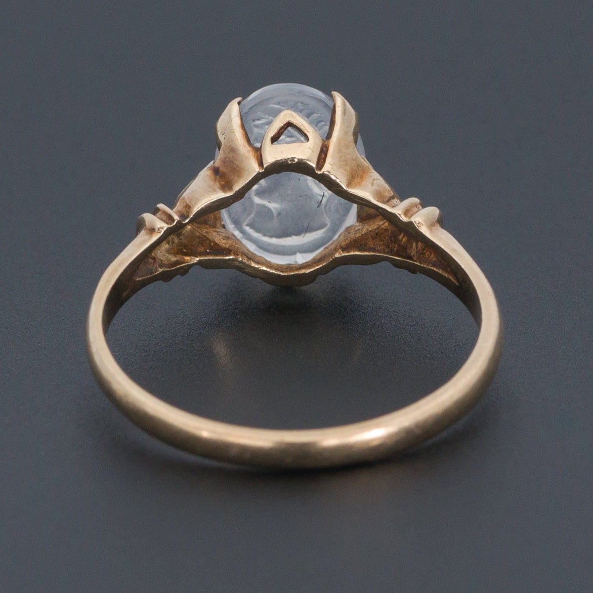 Moonstone Ring | Moonstone Cameo Ring - Trademark Antiques