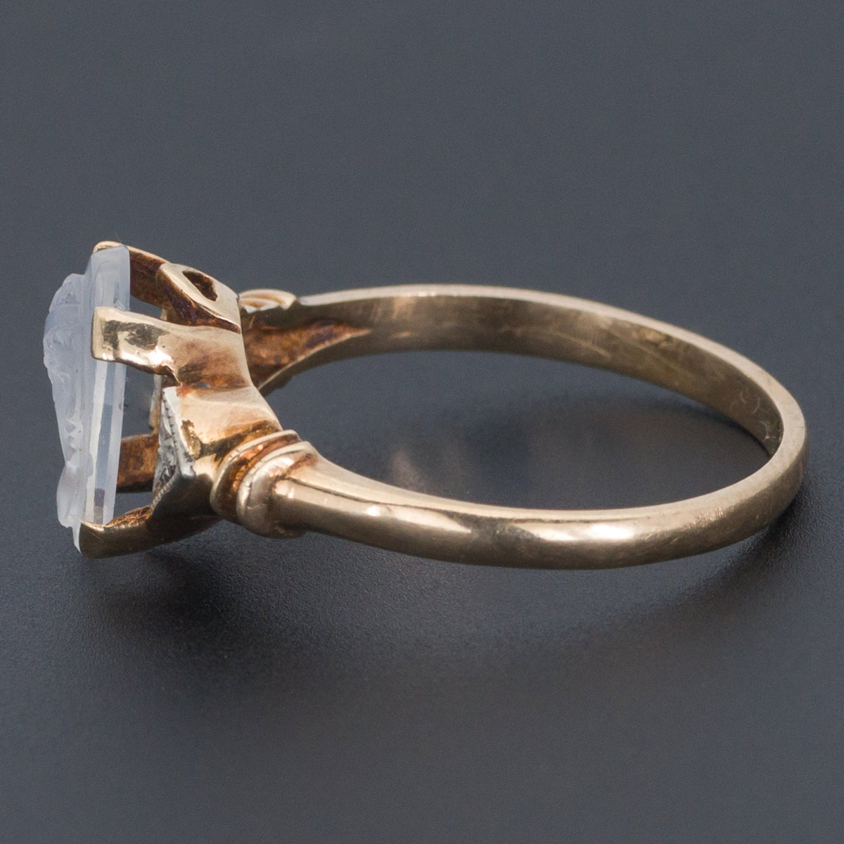 Moonstone Ring | Moonstone Cameo Ring - Trademark Antiques