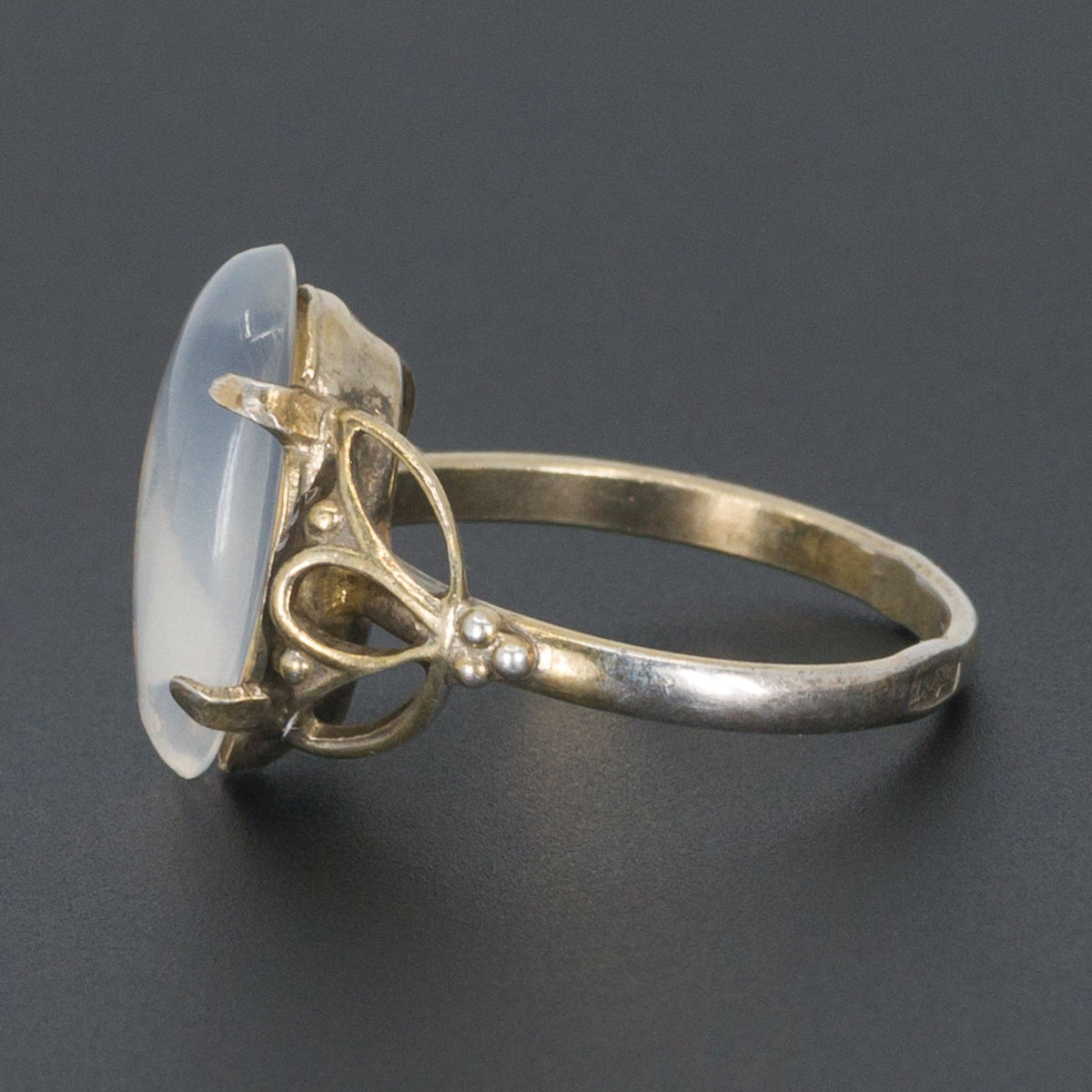 Moonstone Ring | Soviet Moonstone Ring - Trademark Antiques