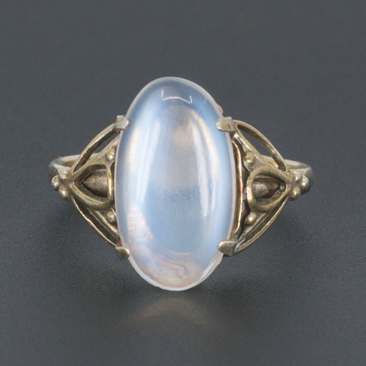 Moonstone Ring | Soviet Moonstone Ring - Trademark Antiques