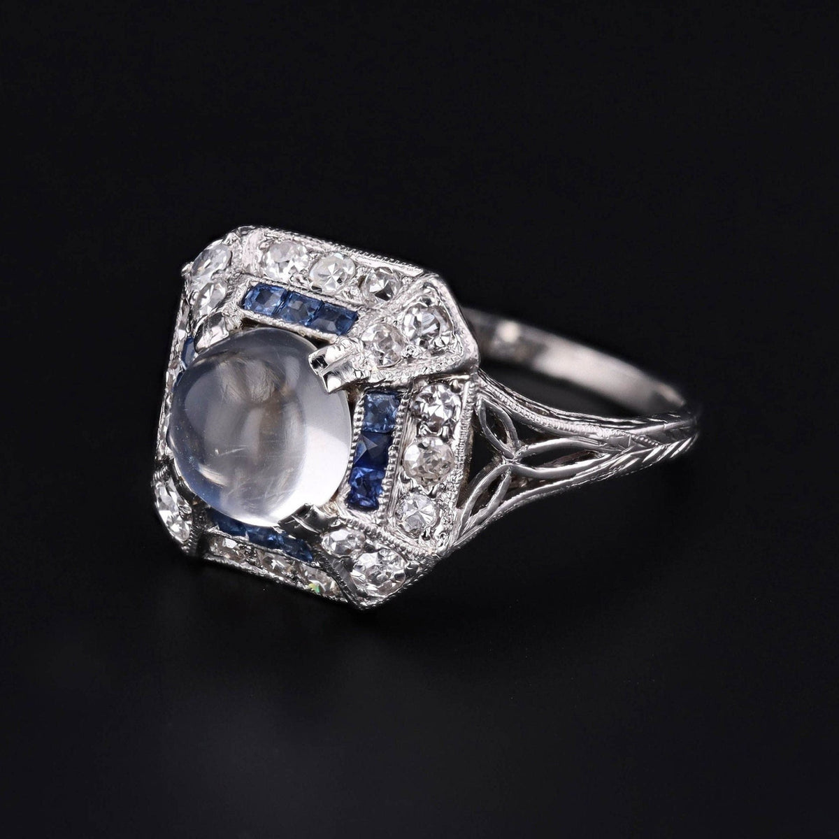 Moonstone Ring | Vintage Ring - Trademark Antiques