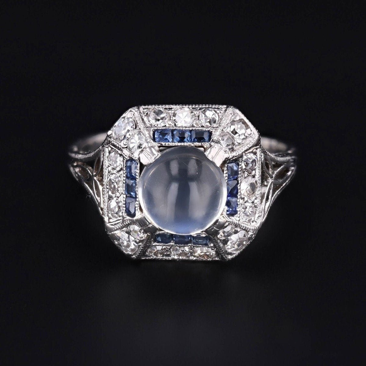 Moonstone Ring | Vintage Ring - Trademark Antiques