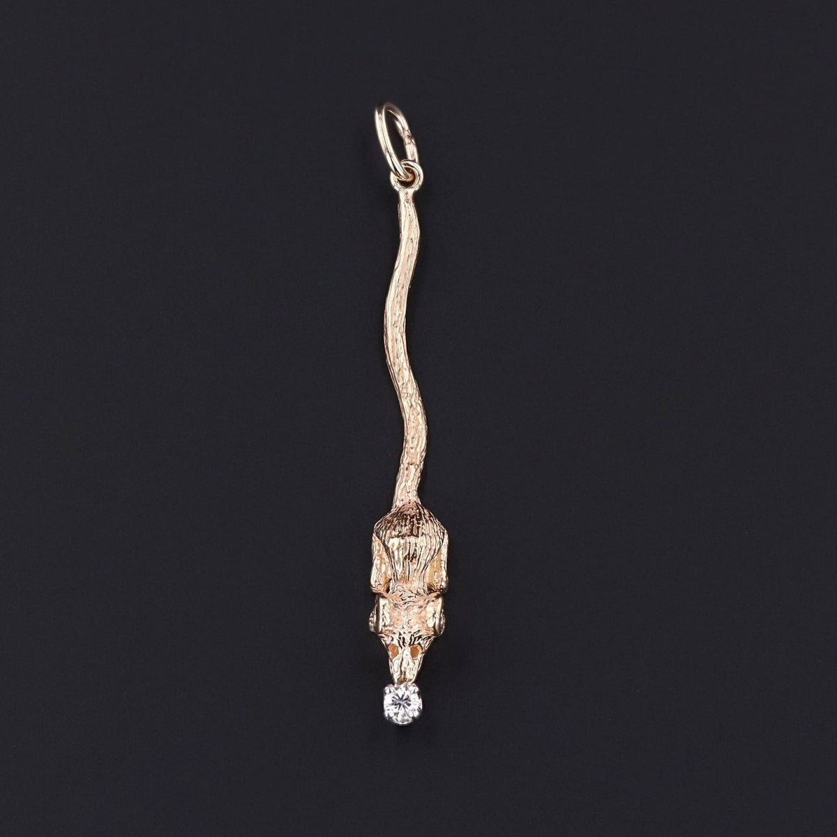 Mouse Pendant | 14k Gold &amp; Diamond - Trademark Antiques