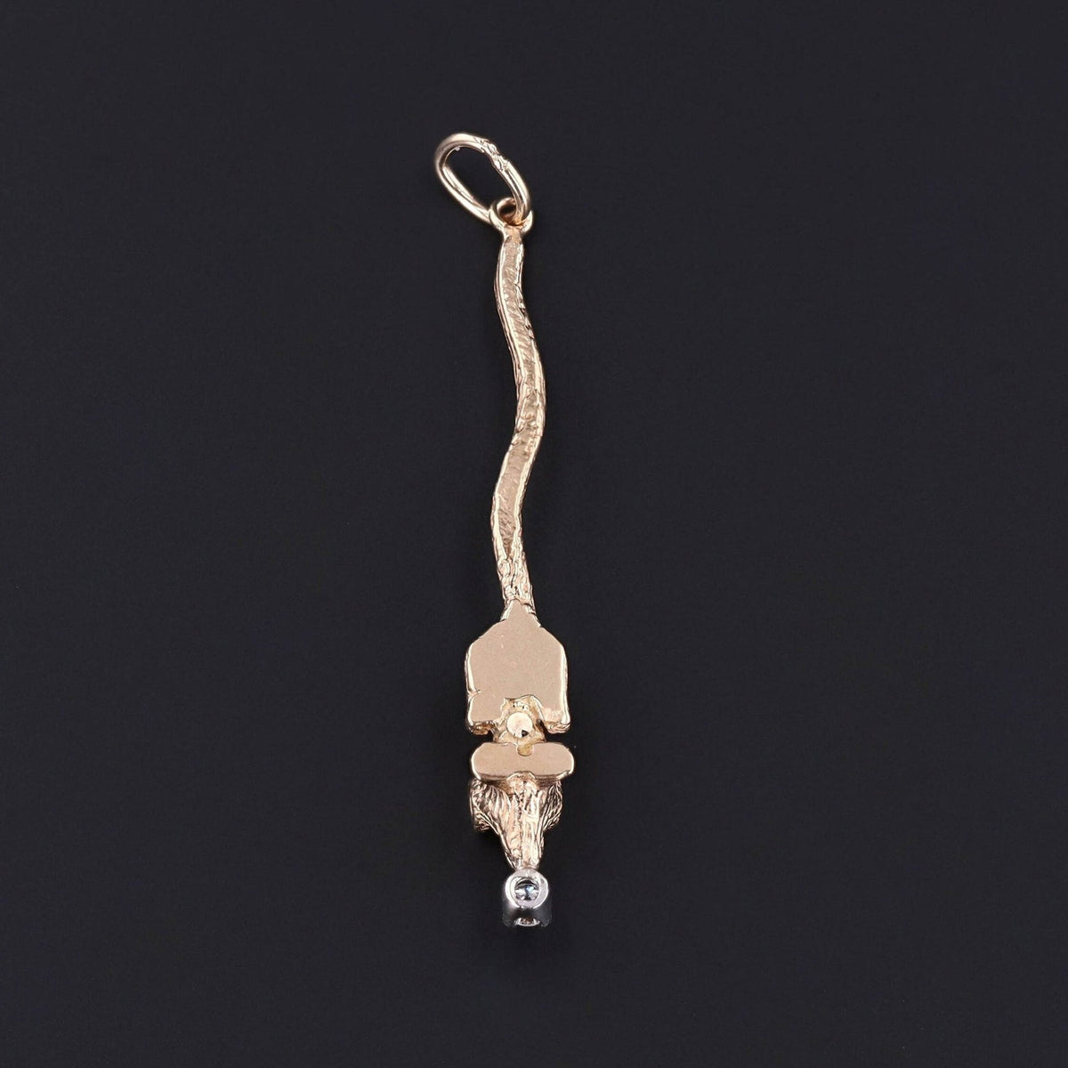 Mouse Pendant | 14k Gold &amp; Diamond - Trademark Antiques