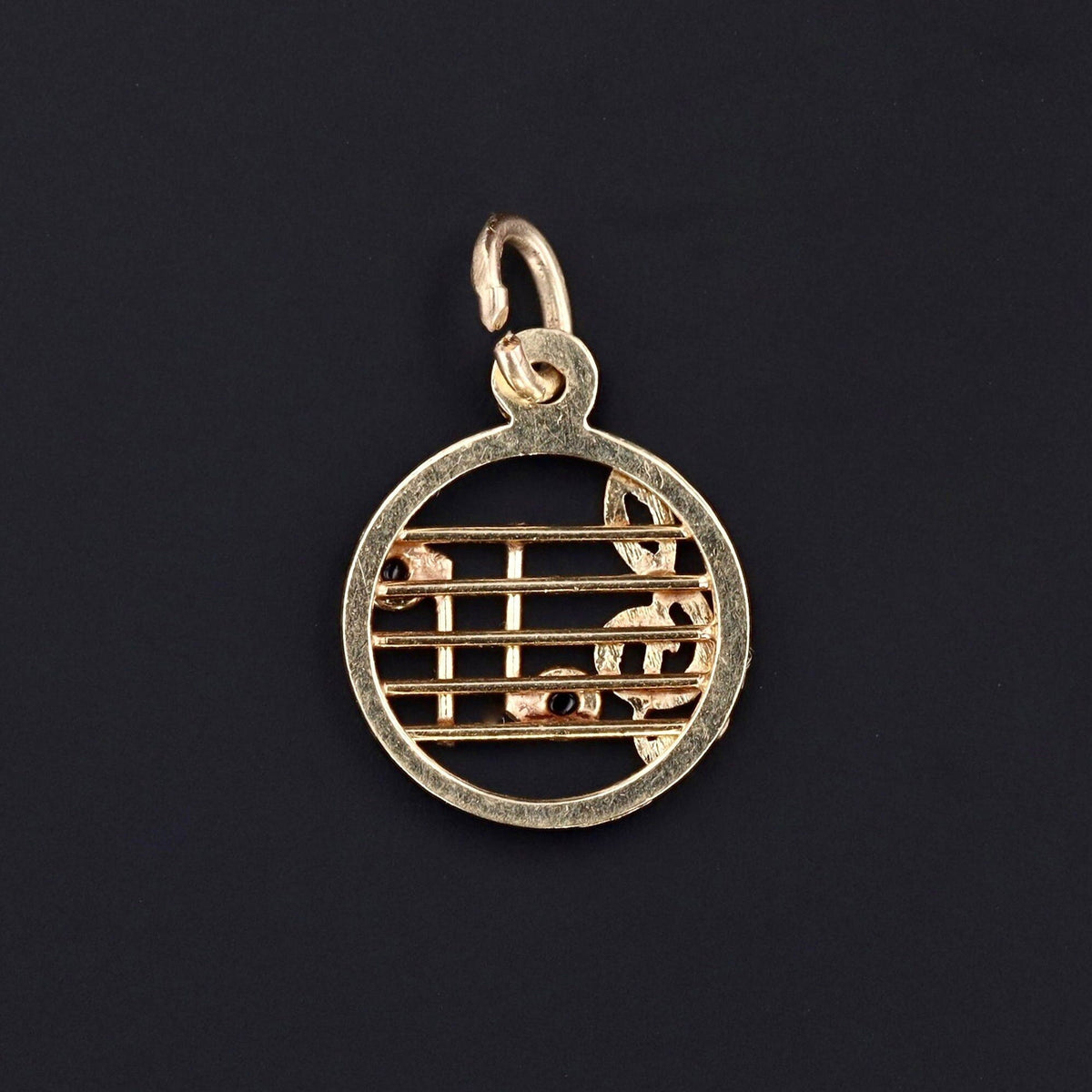 Music Charm | 14k Gold Charm - Trademark Antiques