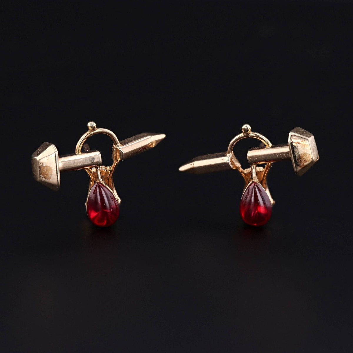 Nail Earrings | Blood Earrings - Trademark Antiques