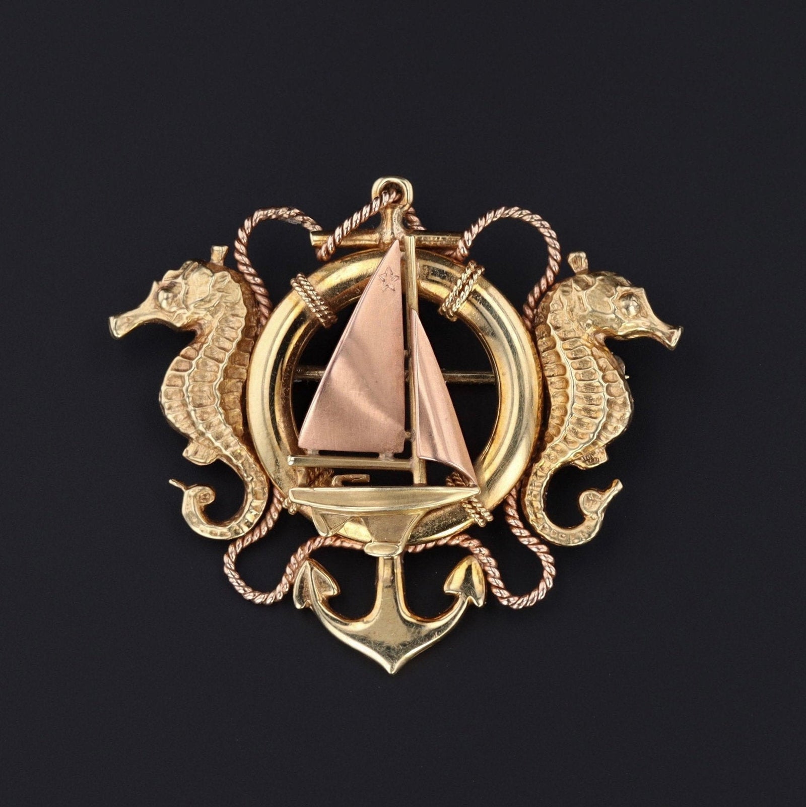 Nautical Brooch by Sloan & Co. | Seahorse Brooch - Trademark Antiques