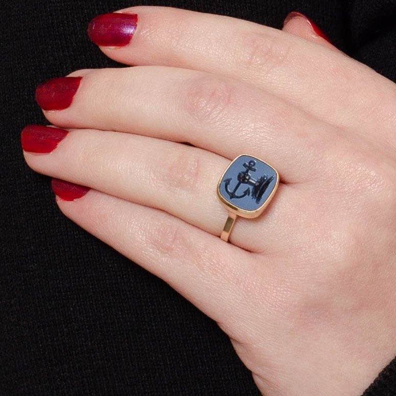 Nautical Ring | Intaglio Ring - Trademark Antiques