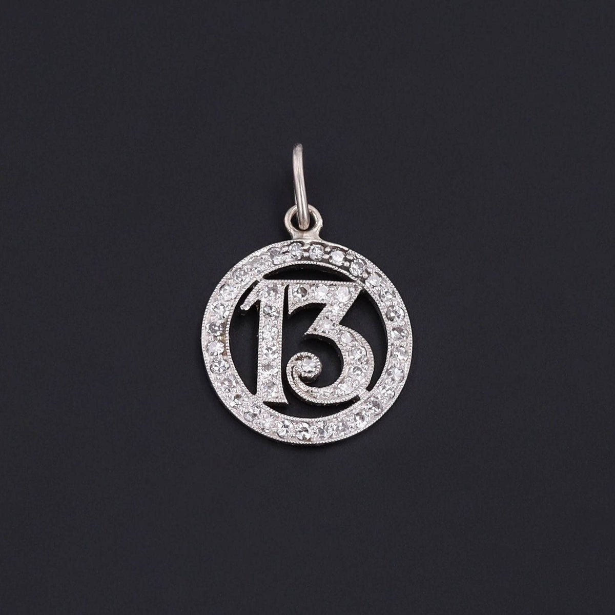 Number 13 Charm | Lucky Number Pendant - Trademark Antiques