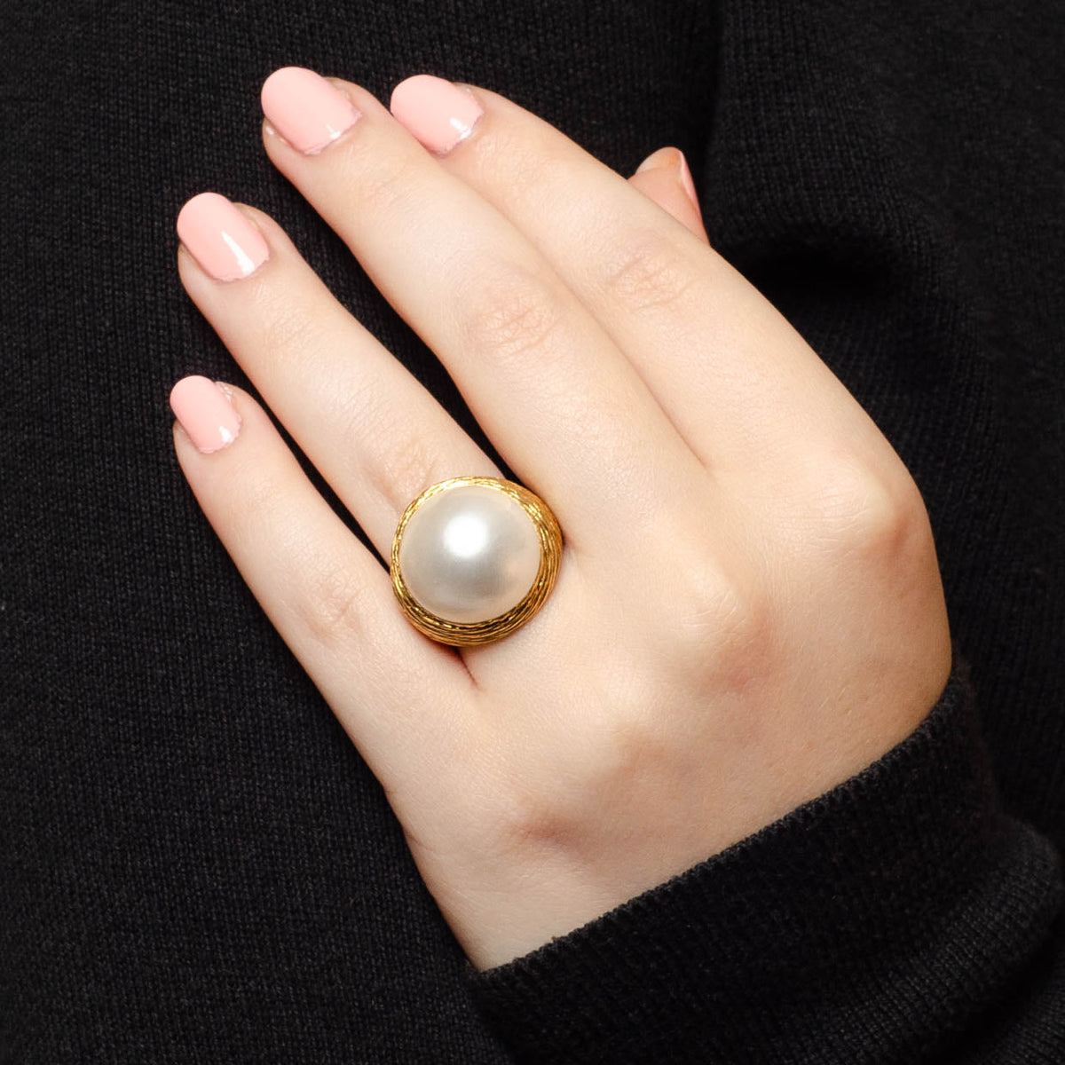 ON HOLD for C - Pearl Ring | Vintage Pearl Ring - Trademark Antiques