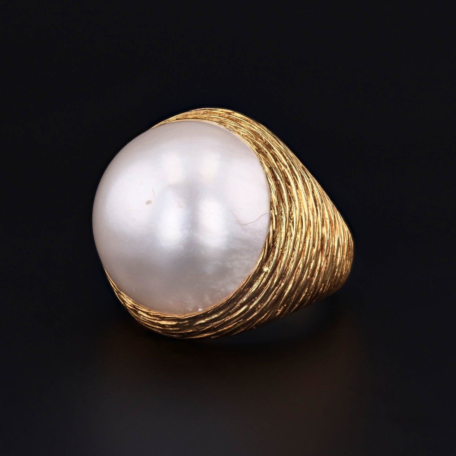 ON HOLD for C - Pearl Ring | Vintage Pearl Ring - Trademark Antiques
