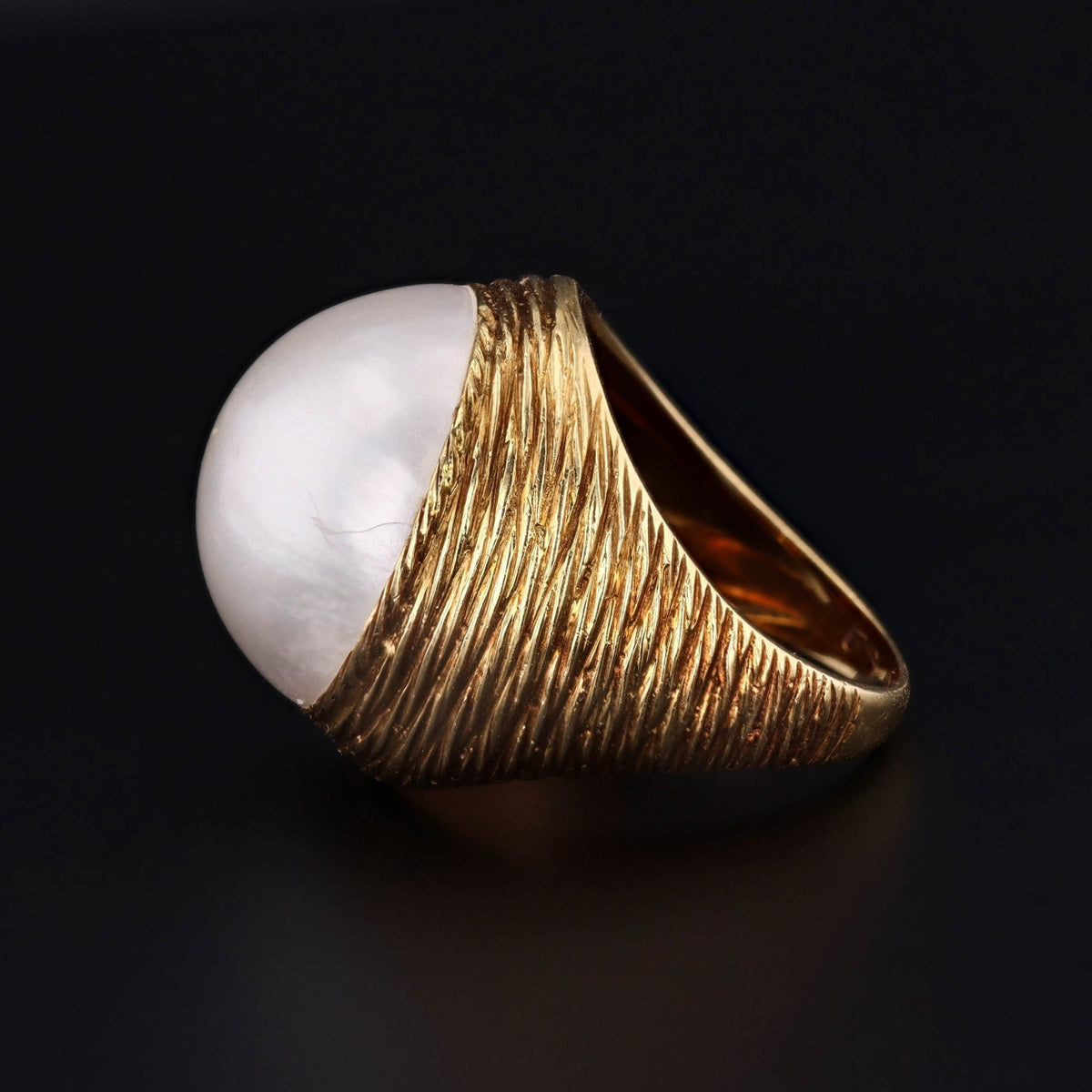 ON HOLD for C - Pearl Ring | Vintage Pearl Ring - Trademark Antiques