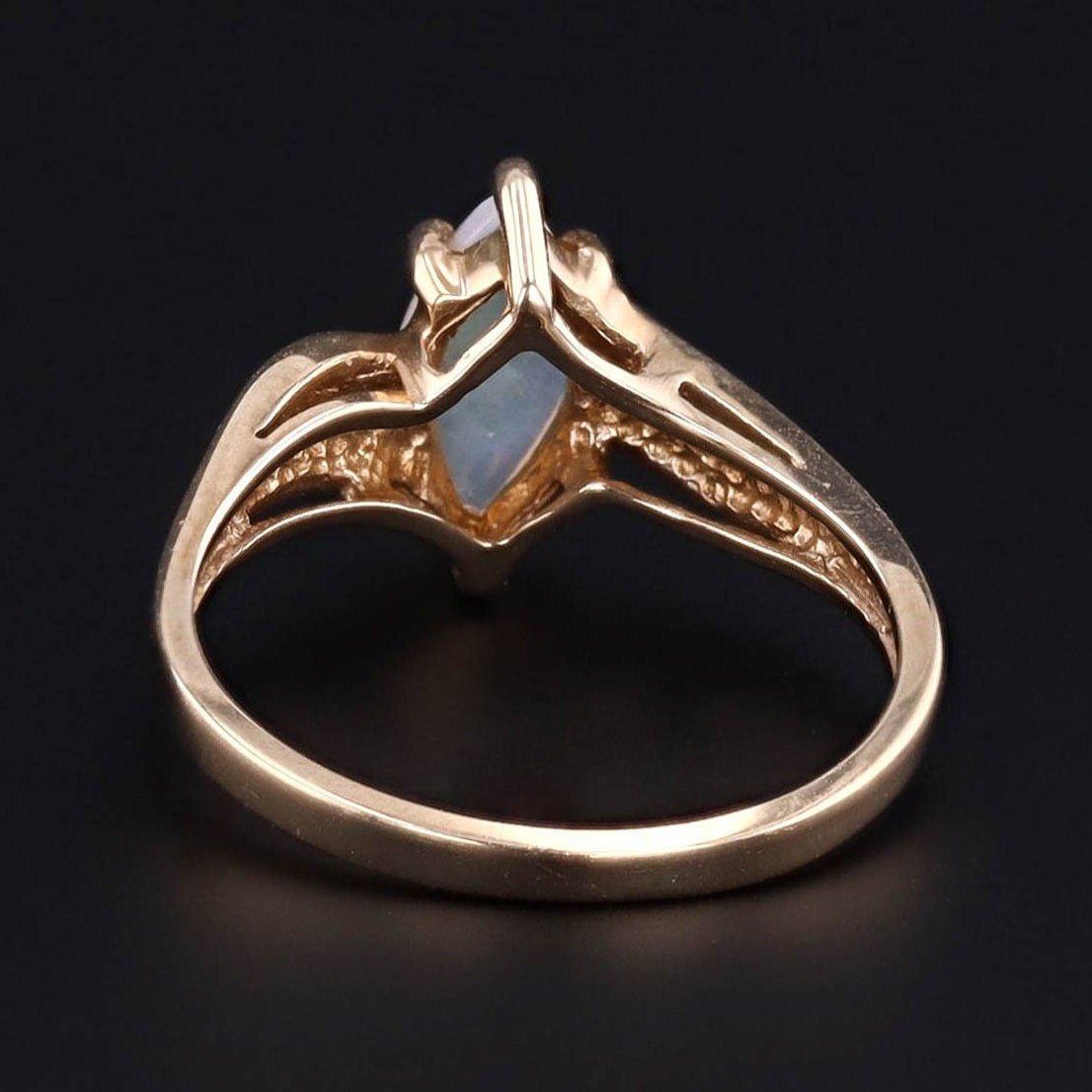 ON HOLD for I - Vintage Opal Ring | 10k Gold &amp; Opal Ring - Trademark Antiques