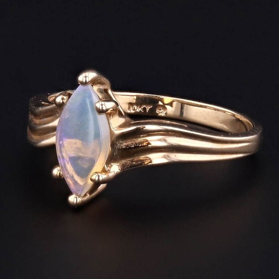 ON HOLD for I - Vintage Opal Ring | 10k Gold &amp; Opal Ring - Trademark Antiques