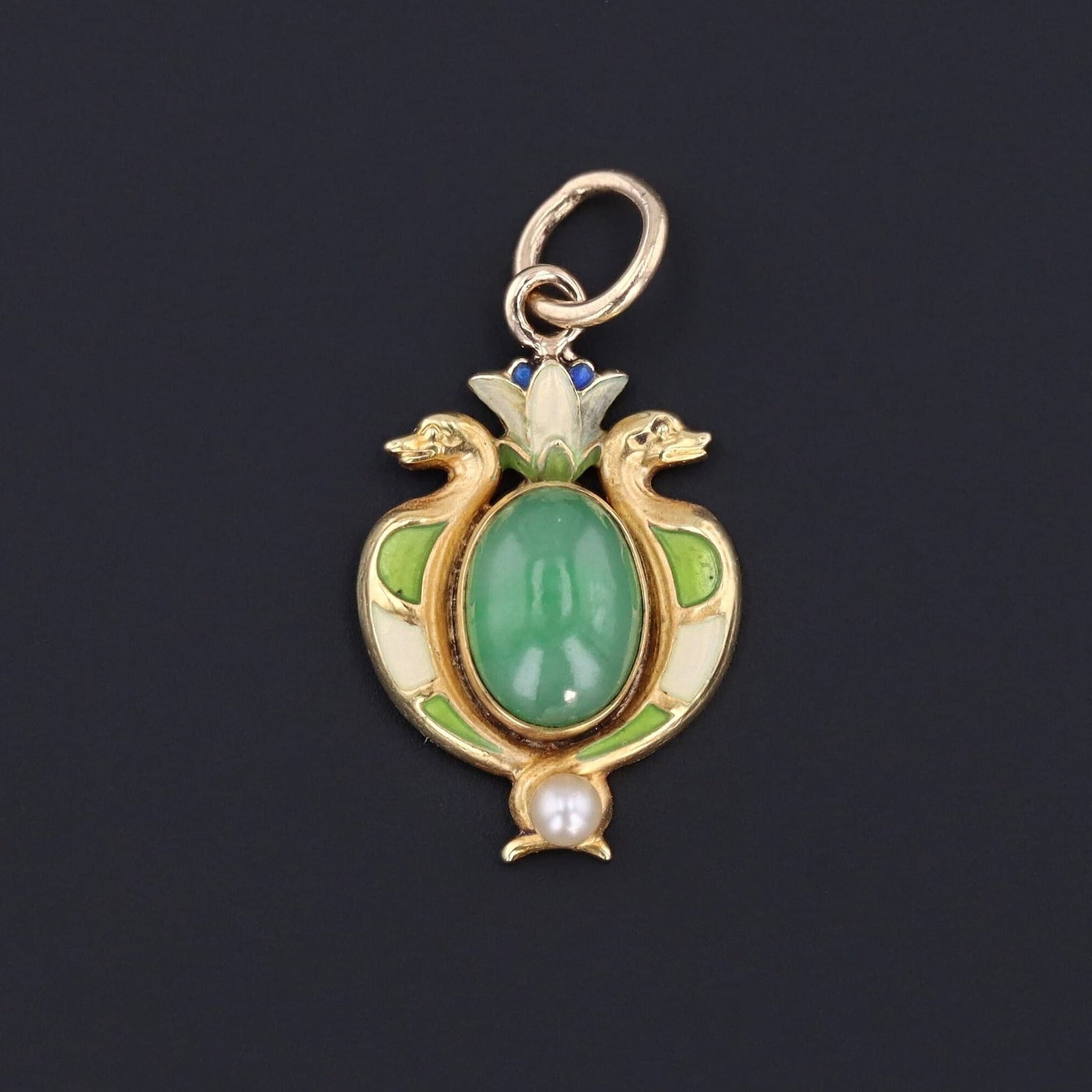 ON HOLD for M. - Egyptian Revival Charm | Antique Pin Conversion - Trademark Antiques