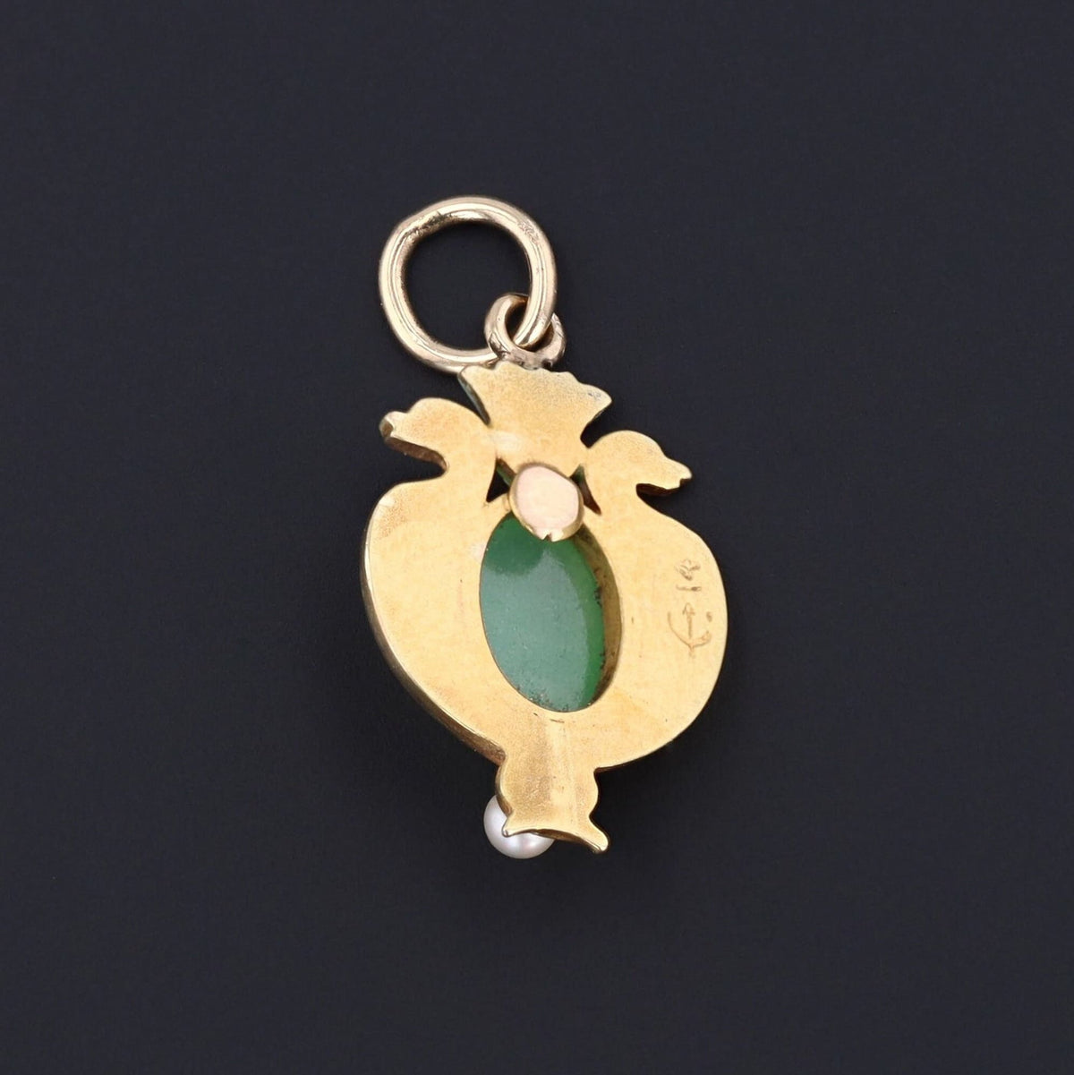 ON HOLD for M. - Egyptian Revival Charm | Antique Pin Conversion - Trademark Antiques