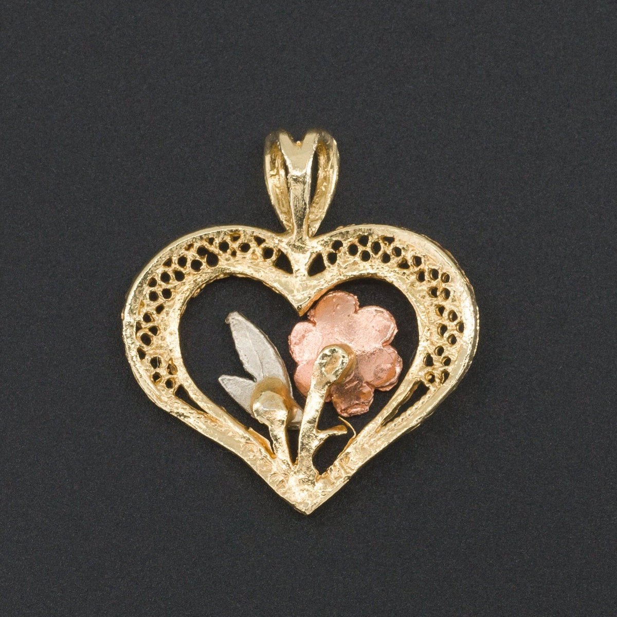 ON HOLD Heart Pendant | 14k Gold Pendant - Trademark Antiques