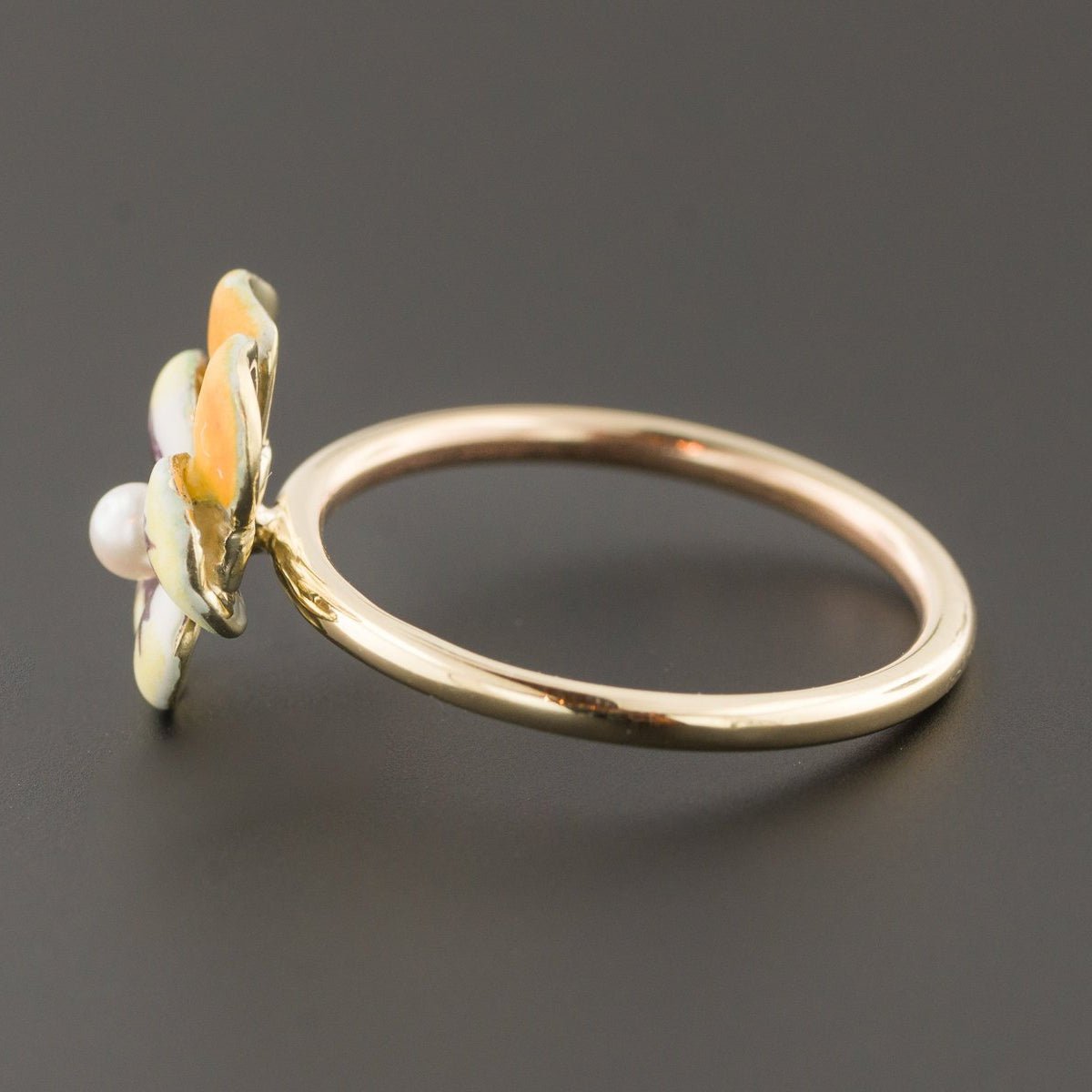ON HOLD - Pansy Ring | 14k Gold Ring - Trademark Antiques