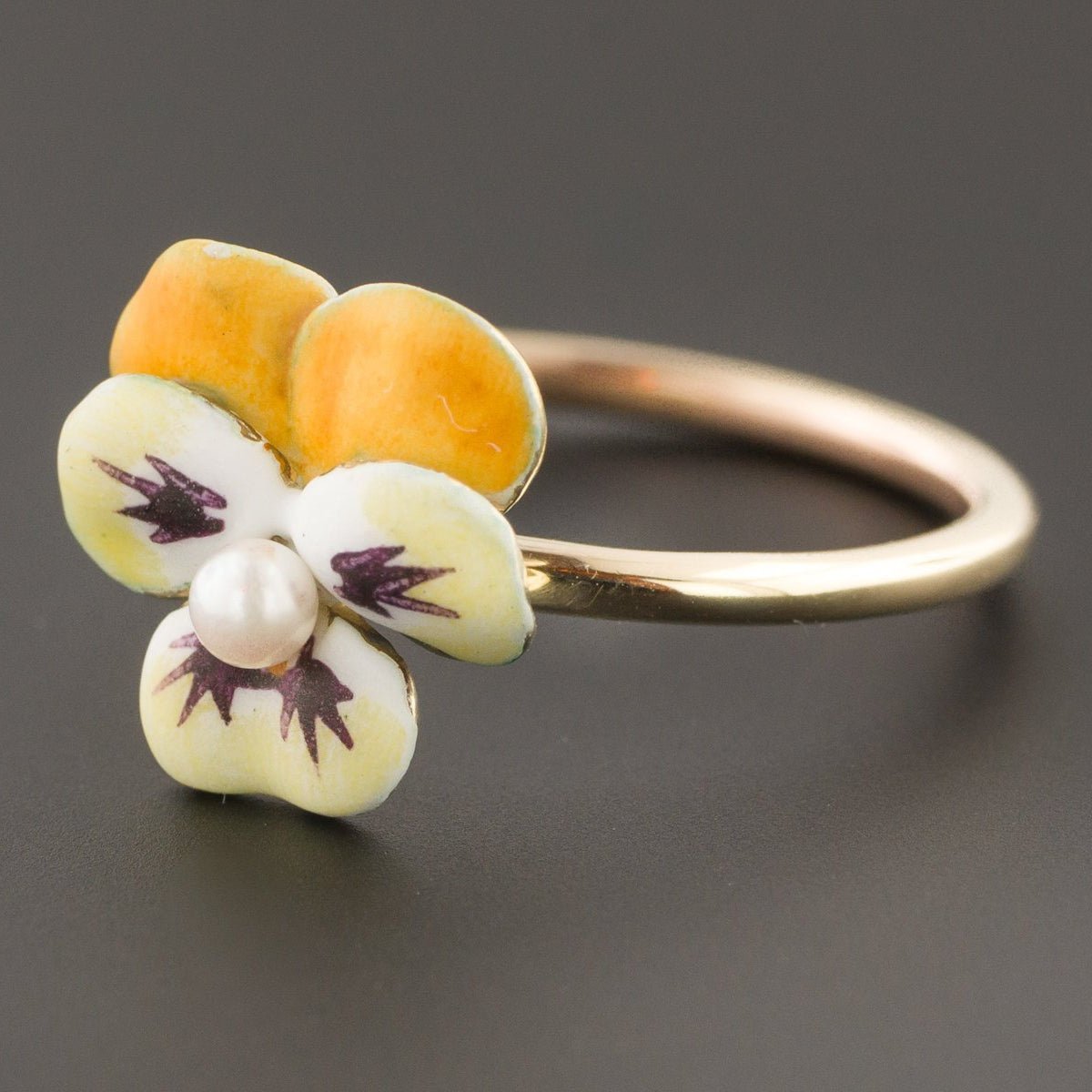 ON HOLD - Pansy Ring | 14k Gold Ring - Trademark Antiques
