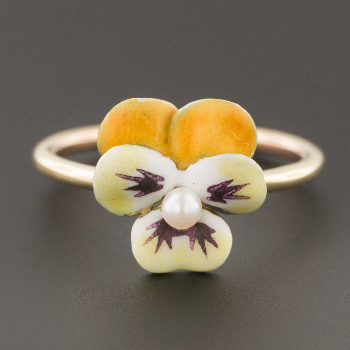 ON HOLD - Pansy Ring | 14k Gold Ring - Trademark Antiques