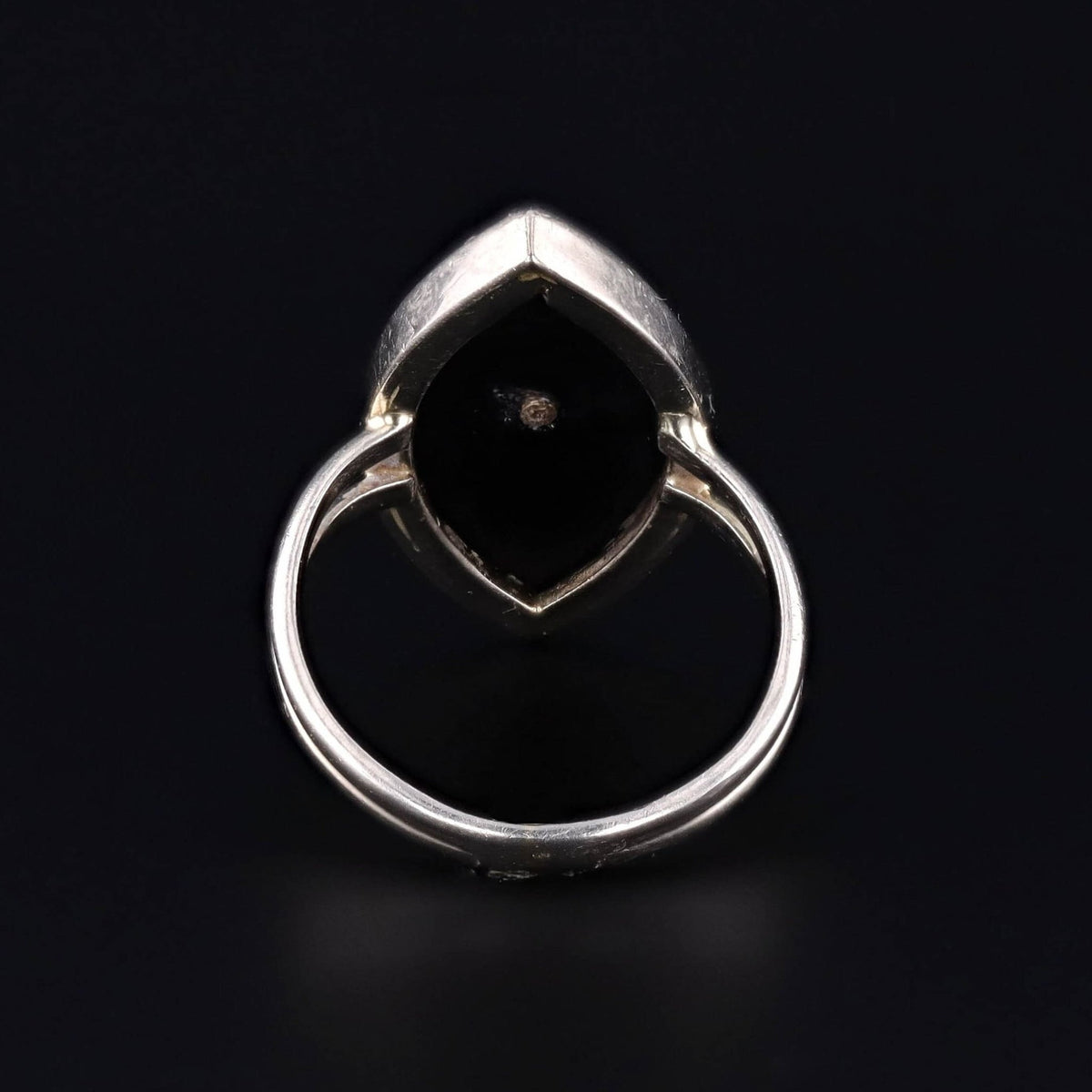 Onyx Diamond &amp; Ruby Insect Conversion Ring of 14k White Gold - Trademark Antiques