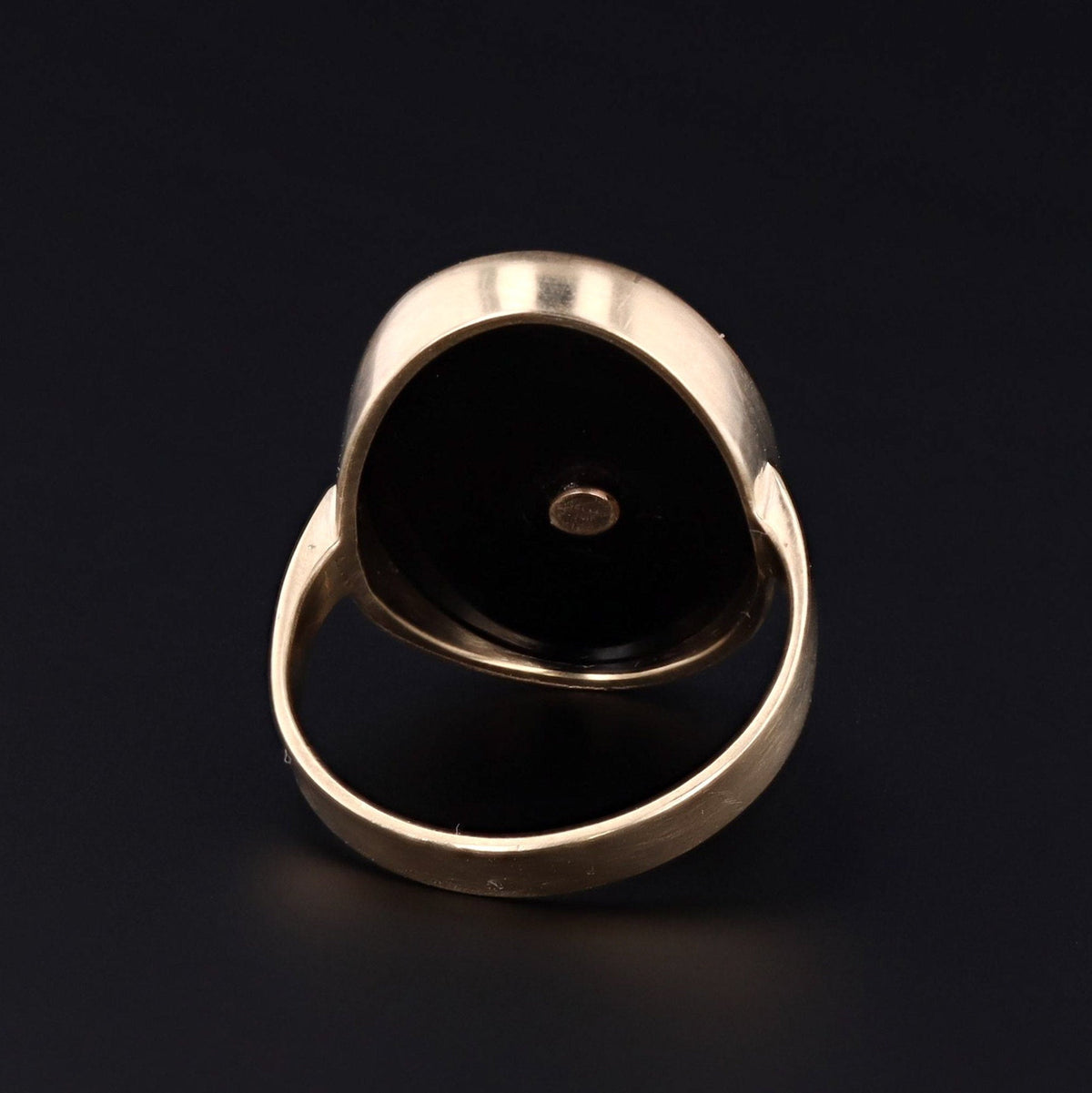 Onyx &amp; Enamel Dragon Ring | 14k Gold Ring - Trademark Antiques